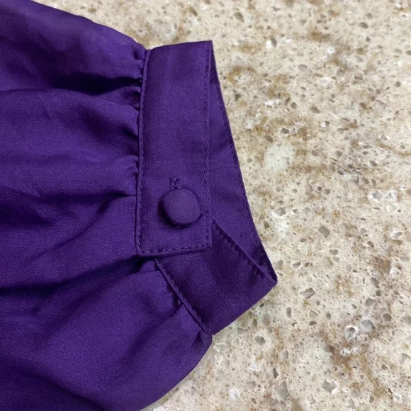 GUESS by Marciano Hudson Purple Silk Bodysuit Size Medium - Picture 7 of 10